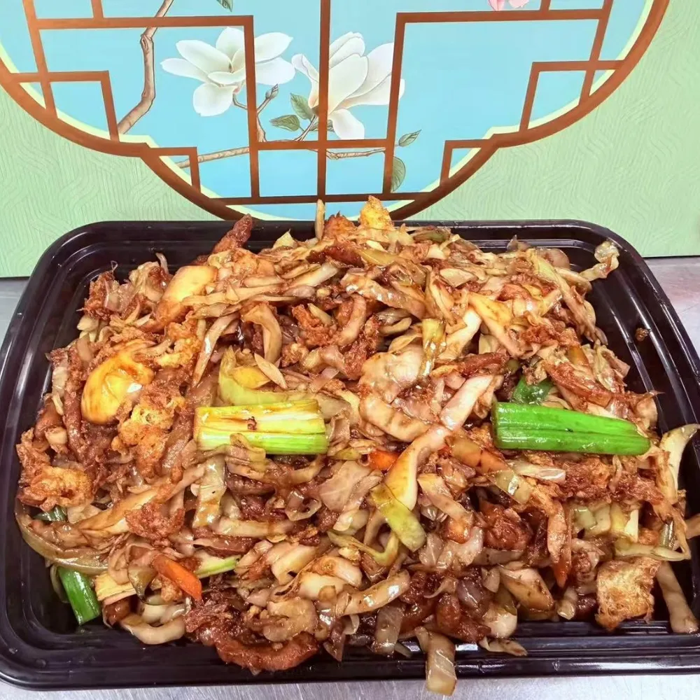 Flavorful stir-fried cabbage with pork and egg at Great China, an Chinese Restaurant in Naugatuck